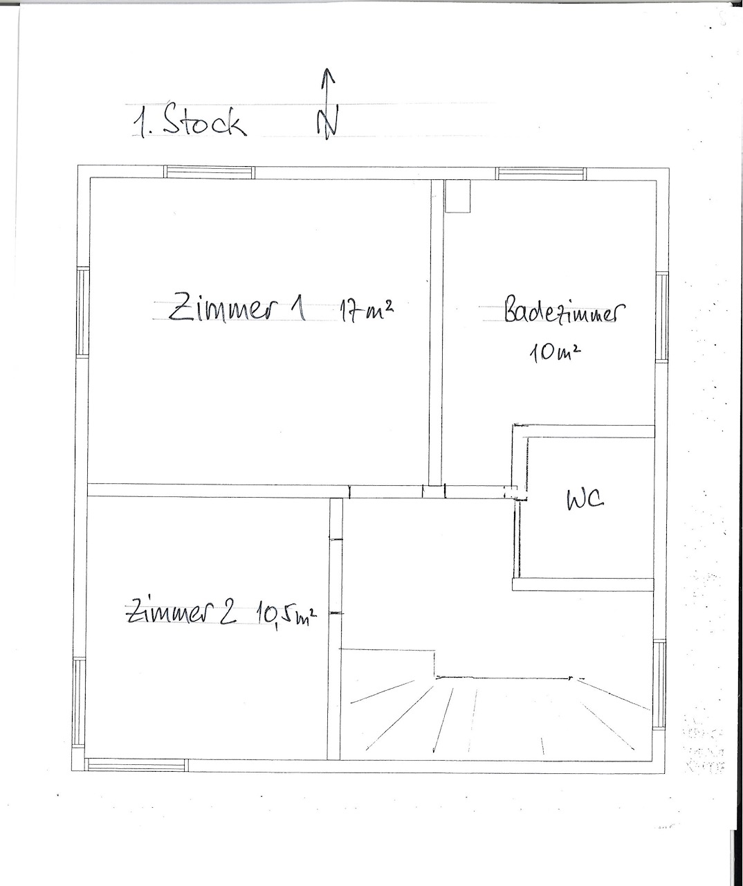 Grundriss 1. Stock